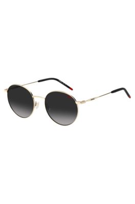 Hugo Boss Gold-tone Sunglasses With Black Details Women's Eyewear In Assorted-pre-pack