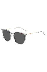 Transparent-acetate sunglasses with metal temples, Assorted-Pre-Pack