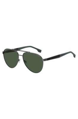 Hugo Boss Double-bridge Sunglasses With Green-shaded Lenses Men's Eyewear In Assorted-pre-pack