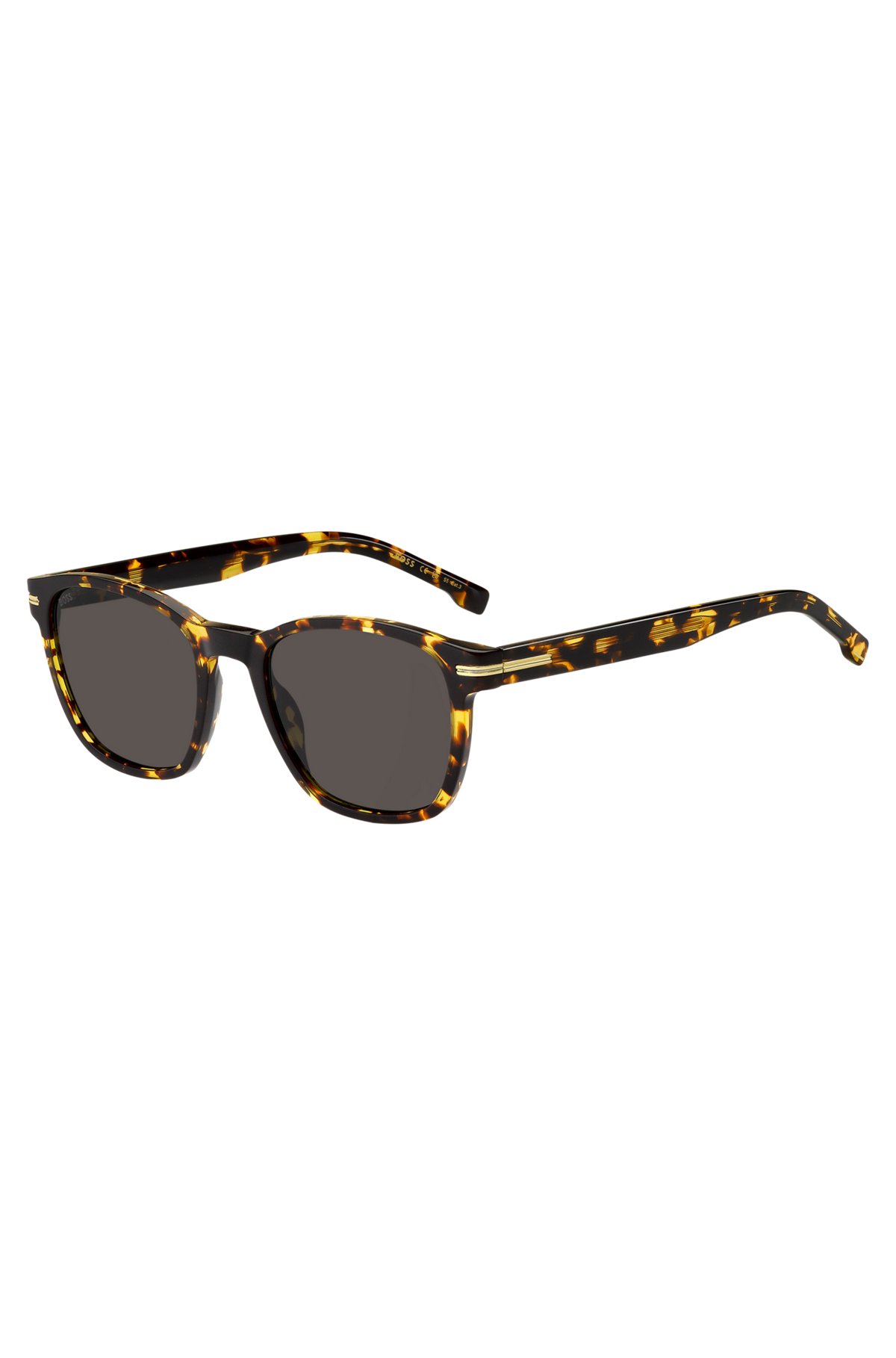 BOSS - Tortoiseshell-acetate sunglasses with signature hardware