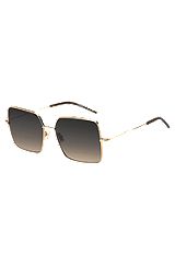 Gold-tone sunglasses with Havana details, Assorted-Pre-Pack