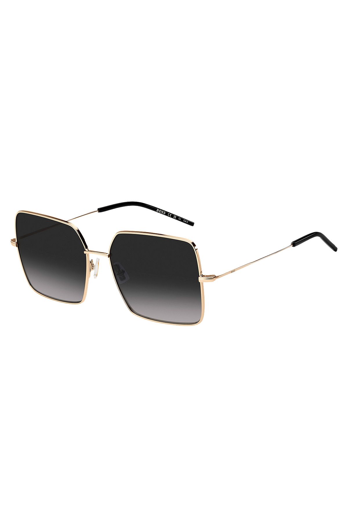 Gold-tone sunglasses with black end-tips, Assorted-Pre-Pack