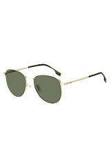 Gold-tone sunglasses with titanium temples, Assorted-Pre-Pack