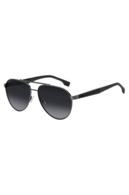 Hugo Boss Double-bridge Sunglasses With Black-shaded Lenses Men's Eyewear In Assorted-pre-pack