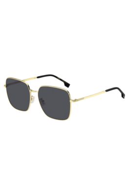 Gafas de sol en tono dorado con herrajes de la marca, Assorted-Pre-Pack
