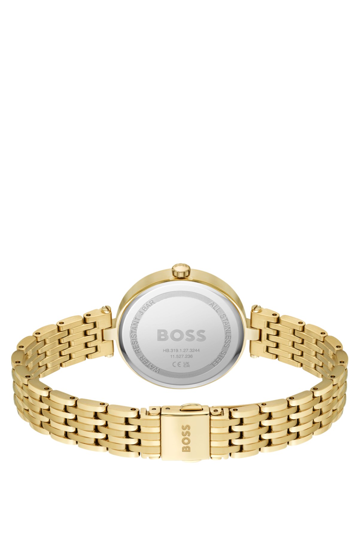 Gold-tone watch with link bracelet