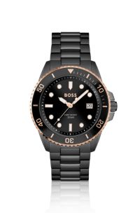 BOSS Black plated watch with link bracelet
