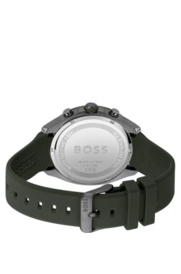 Chronograph watch with branded silicone strap, Assorted-Pre-Pack