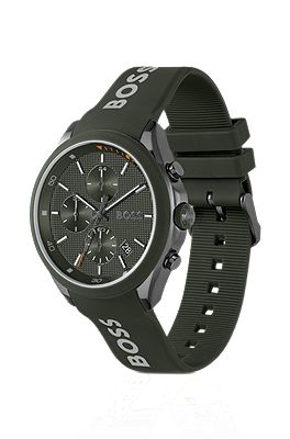Hugo boss mens watch rubber outlet strap