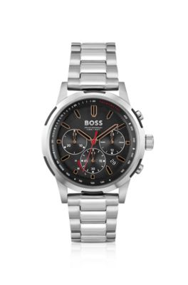 BOSS - Solar-powered chronograph watch with steel bracelet