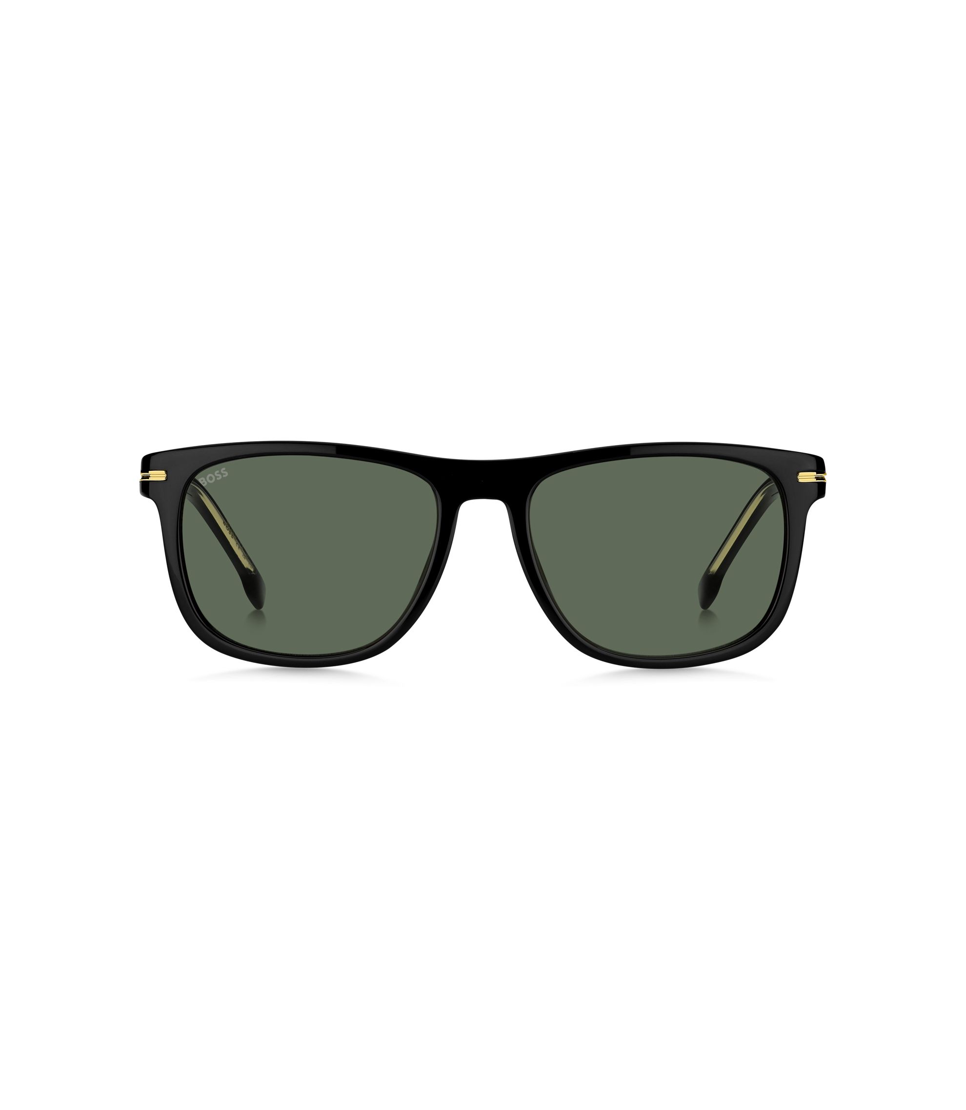 Hugo Boss Black Sunglasses with Gold Accents Boss 1406 Black With Gold Accents Sunglasses Pre Owned | eBay main image 3