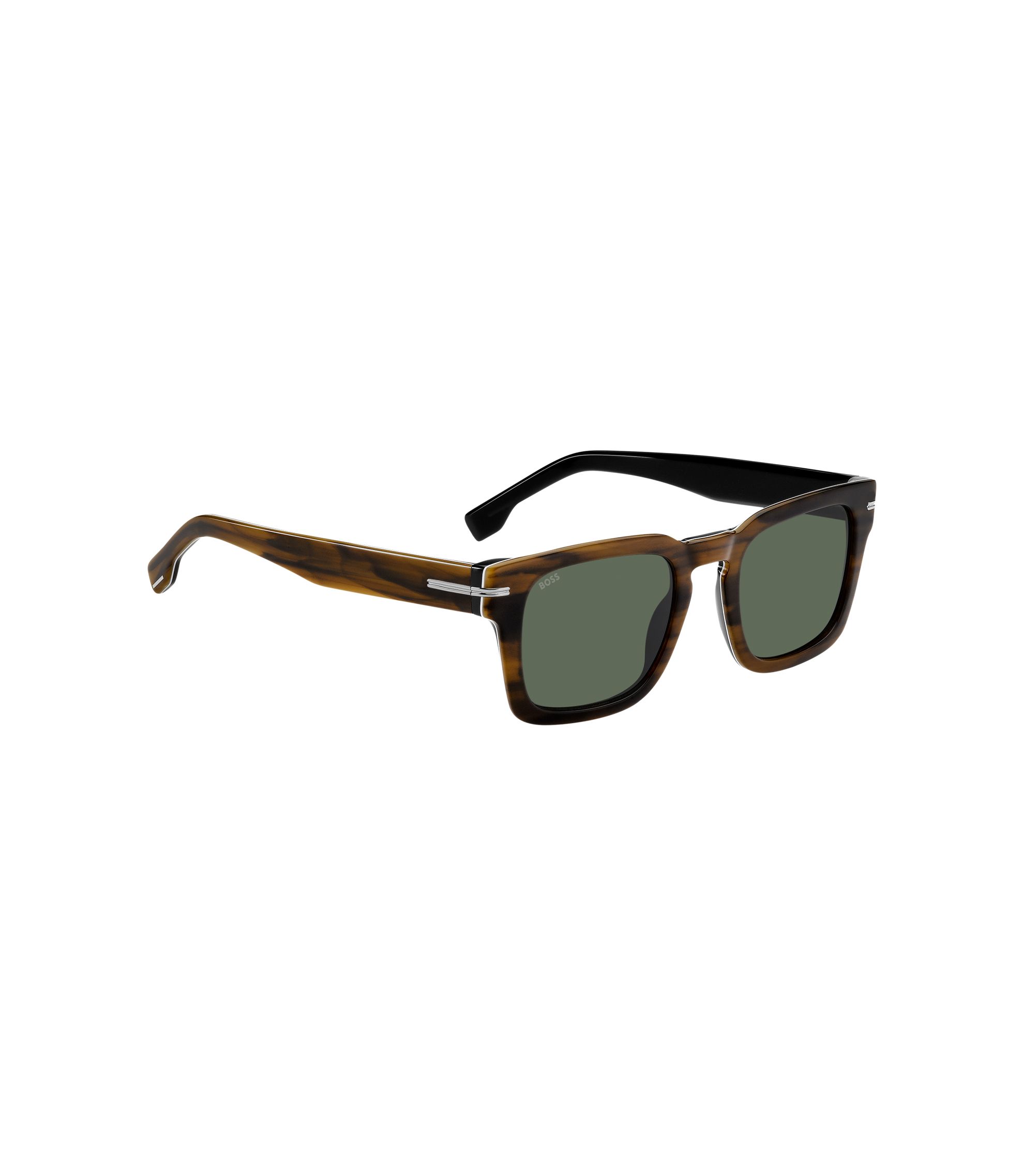BOSS - Patterned-acetate sunglasses with silver-tone hardware display picture 2