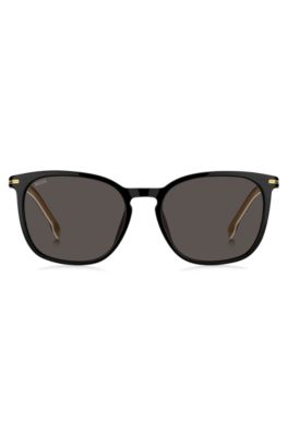 Black-acetate sunglasses with gold-tone trims, Assorted-Pre-Pack