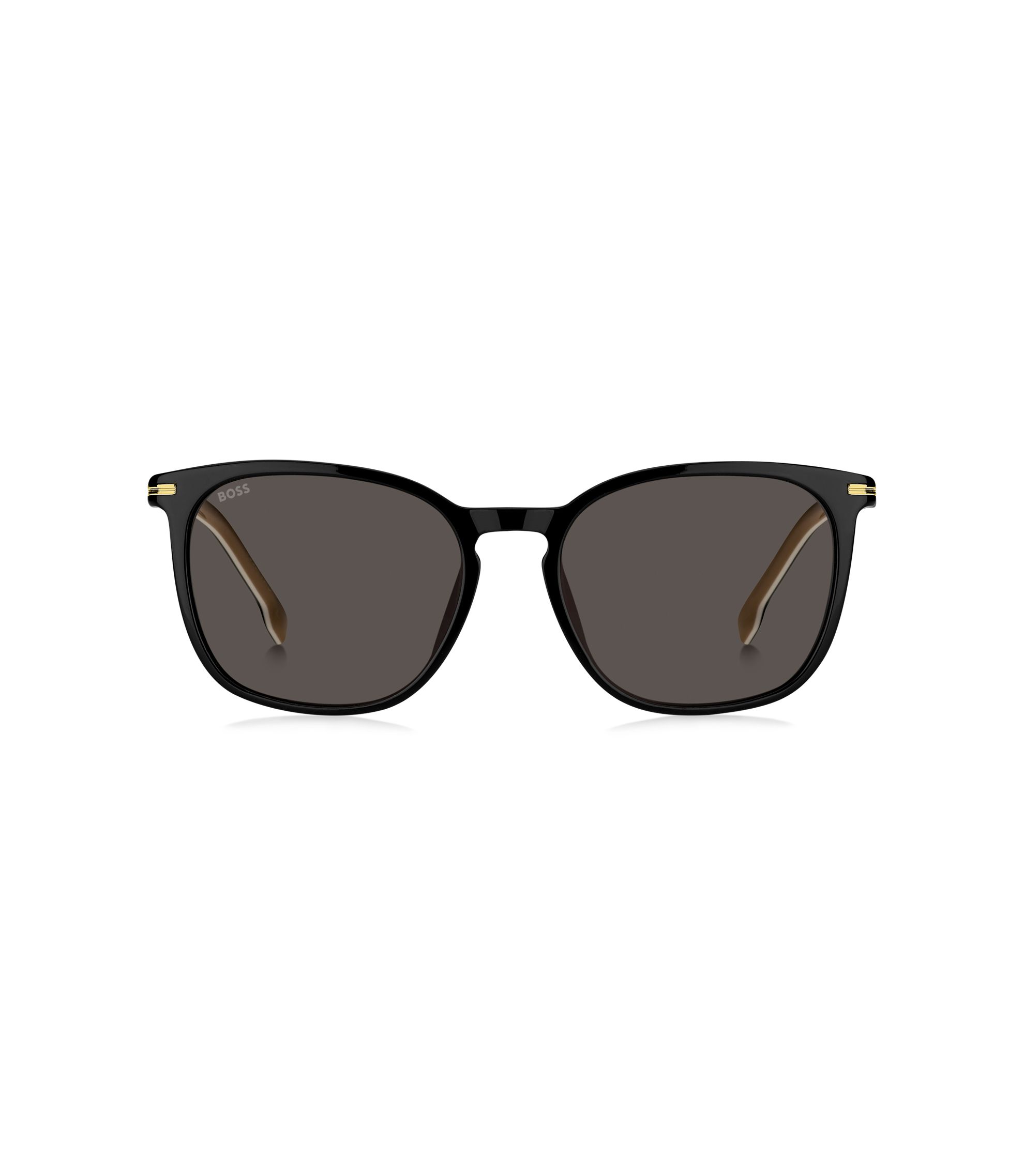BOSS - Black-acetate sunglasses with gold-tone trims