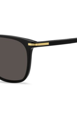 Black-acetate sunglasses with gold-tone trims, Assorted-Pre-Pack