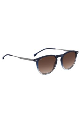 Gradient-effect sunglasses in blue acetate