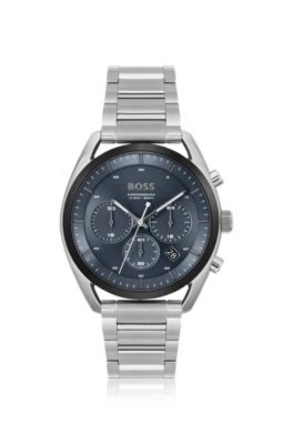 HUGO BOSS BLUE-DIAL CHRONOGRAPH WATCH WITH LINK BRACELET MEN'S WATCHES