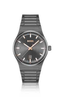 Hugo Boss Gray Stainless Steel Watch In Assorted-pre-pack