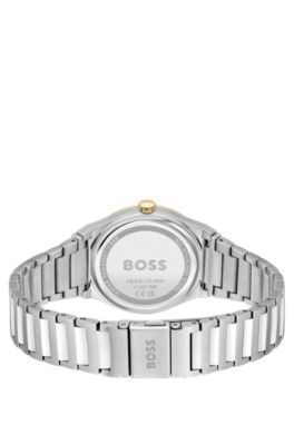 Reloj a dos tonos con esfera blanca y plateada, Assorted-Pre-Pack