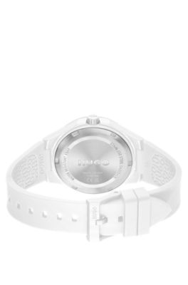White-dial watch with silicone strap, Assorted-Pre-Pack