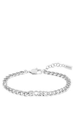 Curb-chain bracelet with logo detail, Assorted-Pre-Pack