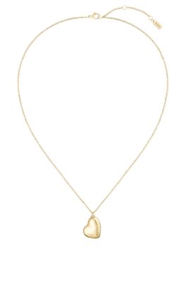 Gold-tone necklace with heart-shaped pendant, Assorted-Pre-Pack