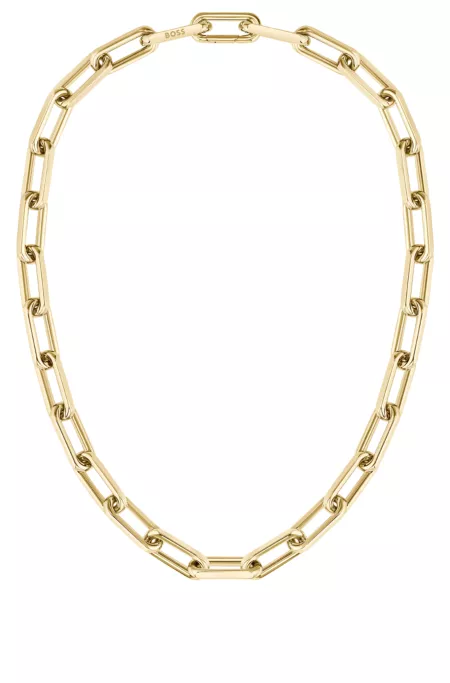 Gold-tone necklace with branded link