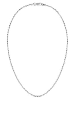 Silver-tone necklace with branded lobster clasp