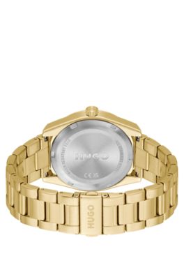 Gold-tone watch with link bracelet, Assorted-Pre-Pack