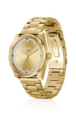 Gold-tone watch with link bracelet, Assorted-Pre-Pack