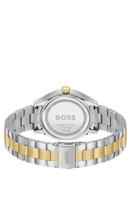 Reloj de acero dorado y plateado con pulsera de eslabones, Assorted-Pre-Pack