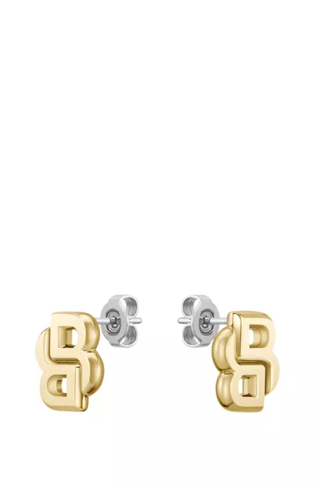 Gold-tone earrings with Double B monogram