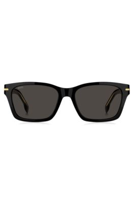 Black-acetate sunglasses with gold-tone hinges, Assorted-Pre-Pack