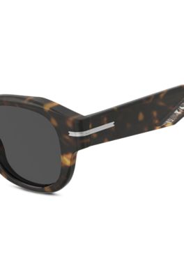 Patterned-acetate sunglasses with silver-tone hinges, Assorted-Pre-Pack