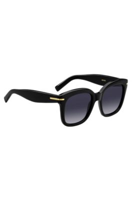Black-acetate sunglasses with gold-tone hinges, Assorted-Pre-Pack