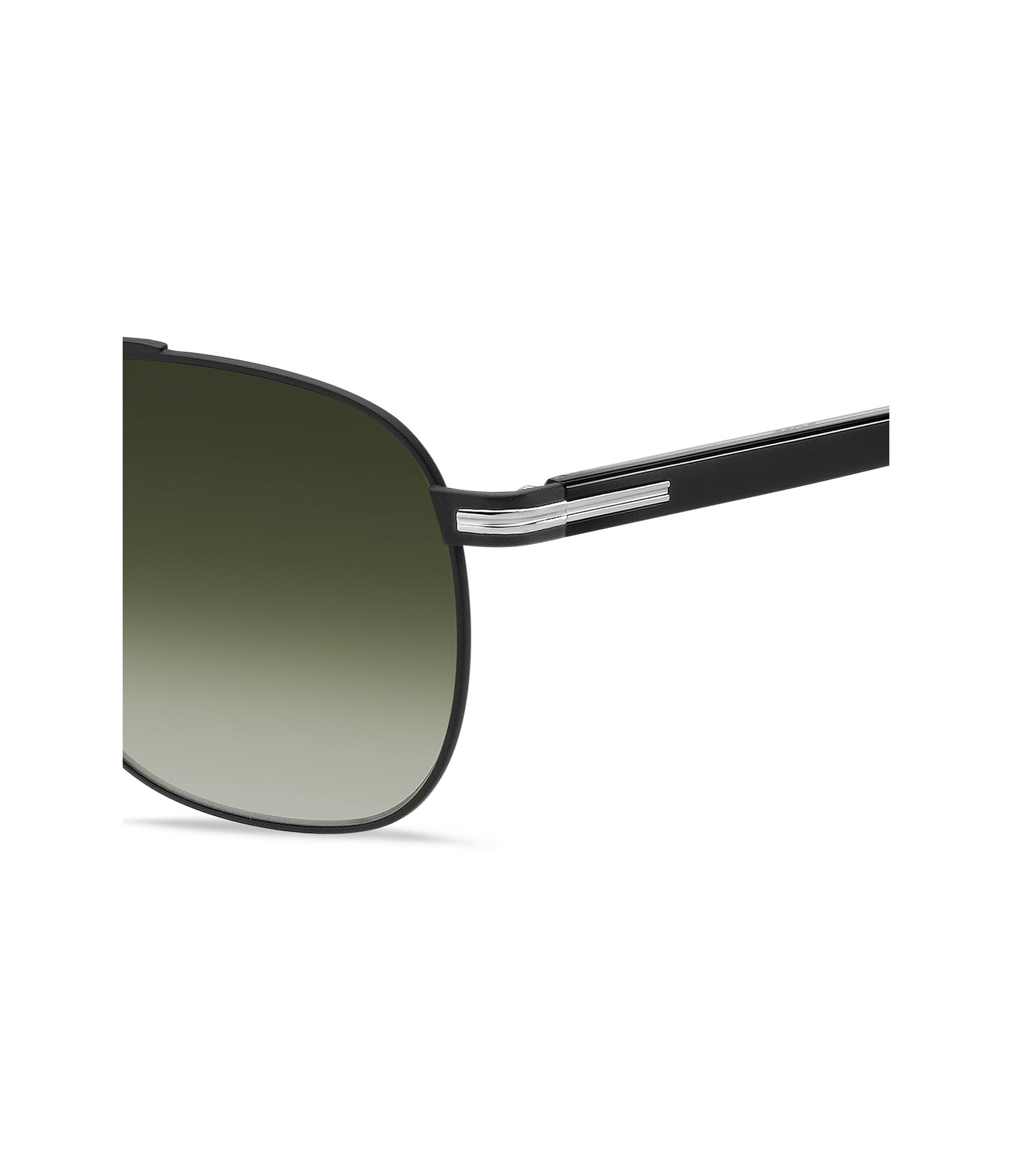 BOSS - Double-bridge sunglasses in black steel