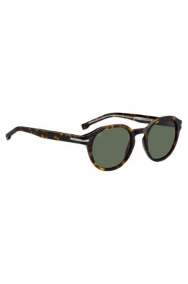 Patterned-acetate sunglasses with silver-tone hinges, Assorted-Pre-Pack