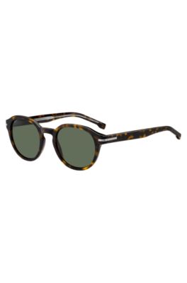 Patterned-acetate sunglasses with silver-tone hinges, Assorted-Pre-Pack
