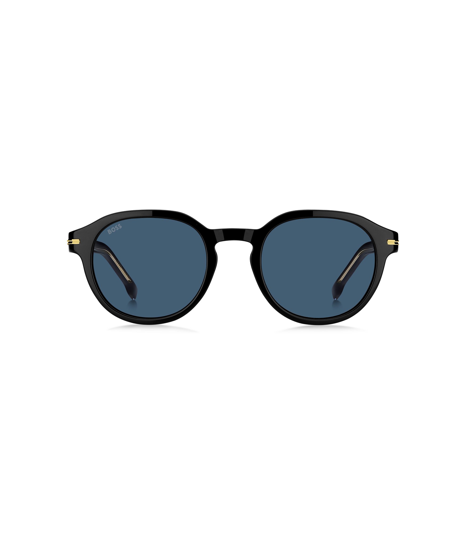 BOSS Black-acetate sunglasses with gold-tone hinges
