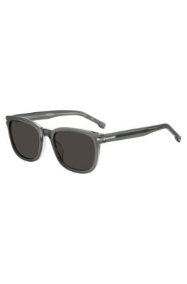 Gray-acetate sunglasses with transparent effect, Assorted-Pre-Pack