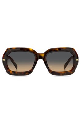 Gafas de sol de acetato estampado con bisagras en tono dorado, Assorted-Pre-Pack