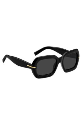 Black-acetate sunglasses with gold-tone hinges, Assorted-Pre-Pack