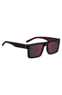 Black sunglasses with signature red accents, Assorted-Pre-Pack