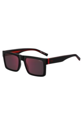 Black sunglasses with signature red accents, Assorted-Pre-Pack