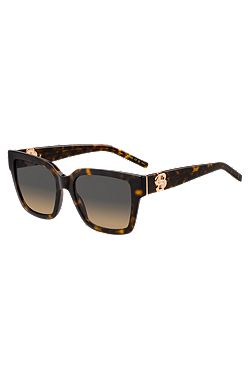 Patterned-acetate sunglasses with Double B monogram