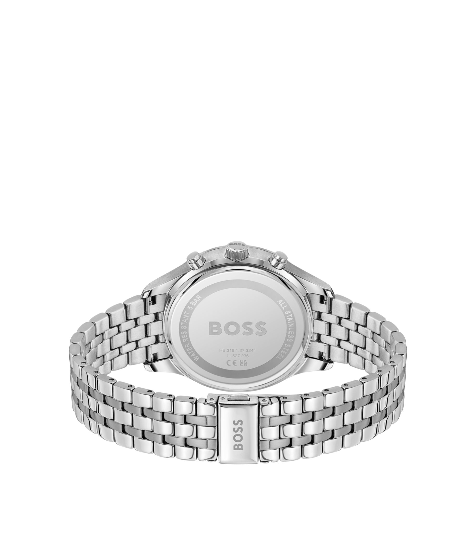 BOSS - Black-dial chronograph watch with link bracelet