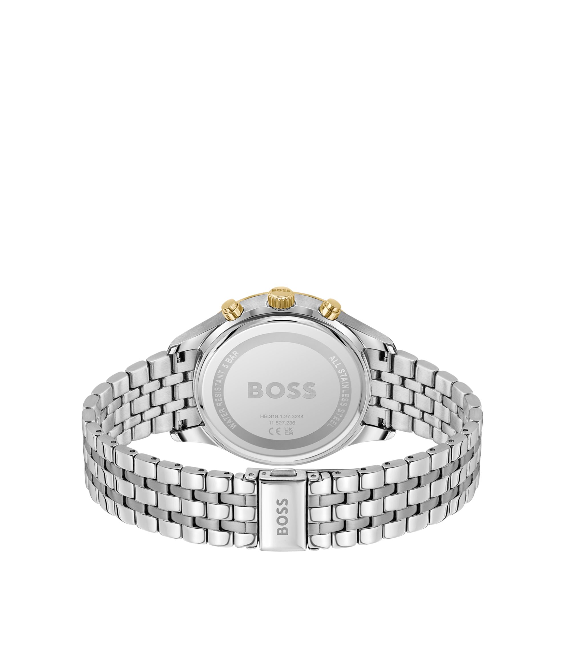 BOSS - AVERY Multi-link-bracelet chronograph watch with green dial
