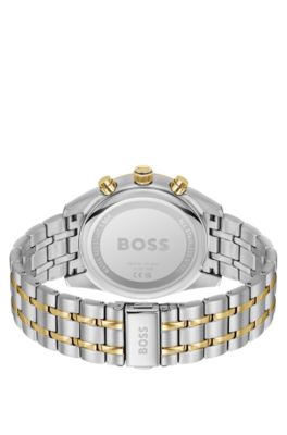 SKYTRAVELLER Two-tone chronograph watch with blue dial, Assorted-Pre-Pack