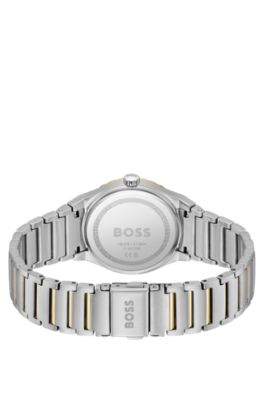 Reloj a dos tonos con esfera blanca y plateada, Assorted-Pre-Pack