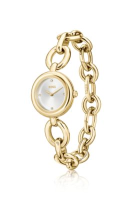 Reloj en tono dorado con pulsera de eslabones, Assorted-Pre-Pack